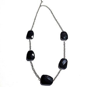 Long black Onyx necklace